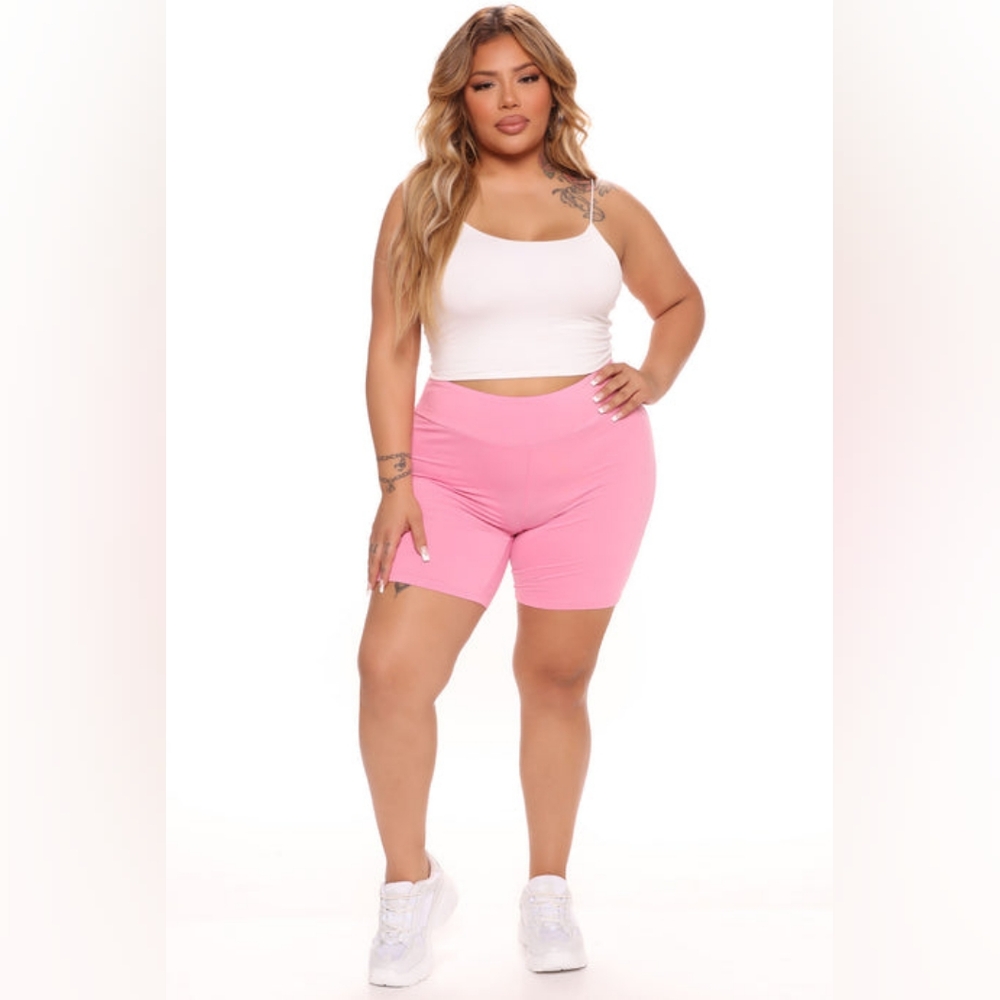 Fashion Nova Pink Athletic Shorts (1x)